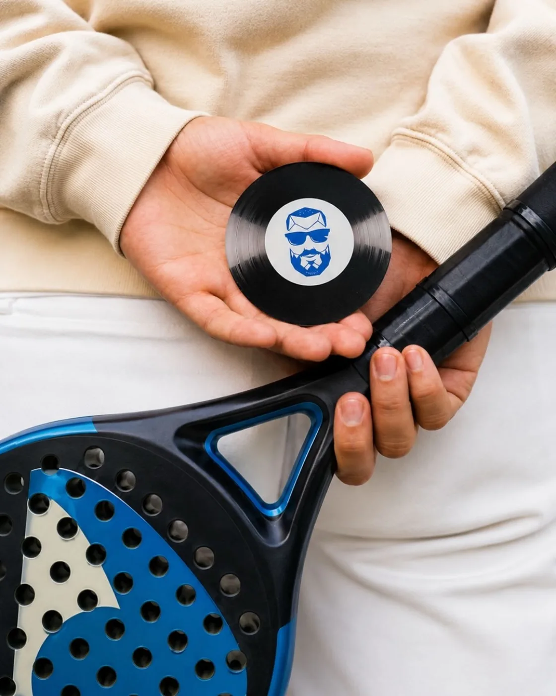 Raquette de padel et mascotte Platinium Padel